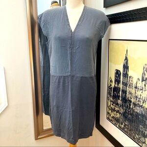 NWOT 100% Silk and cotton Jigsaw gray sheath dress.